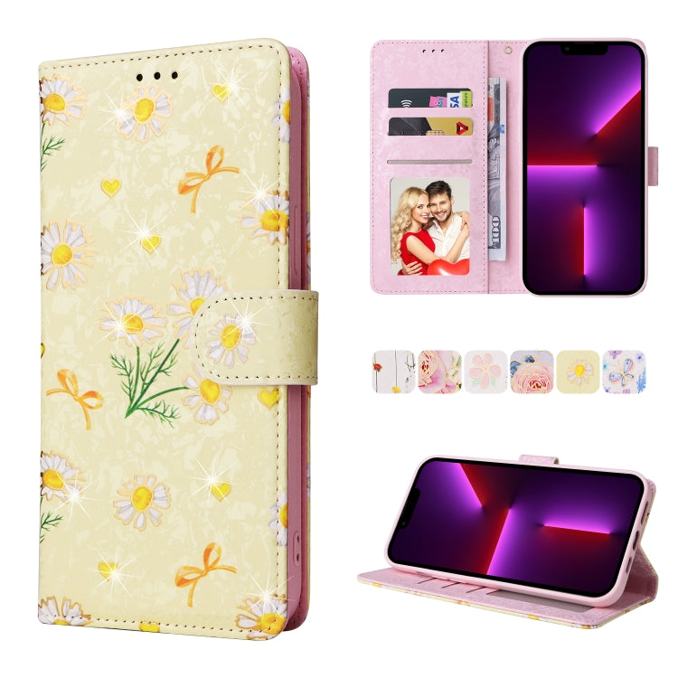 Custodia in pelle RFID con pittura abbronzante, For iPhone 13 mini, For iPhone 13, For iPhone 13 Pro, For iPhone 13 Pro Max