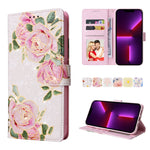 Custodia in pelle RFID con pittura abbronzante, For iPhone 13 mini, For iPhone 13, For iPhone 13 Pro, For iPhone 13 Pro Max