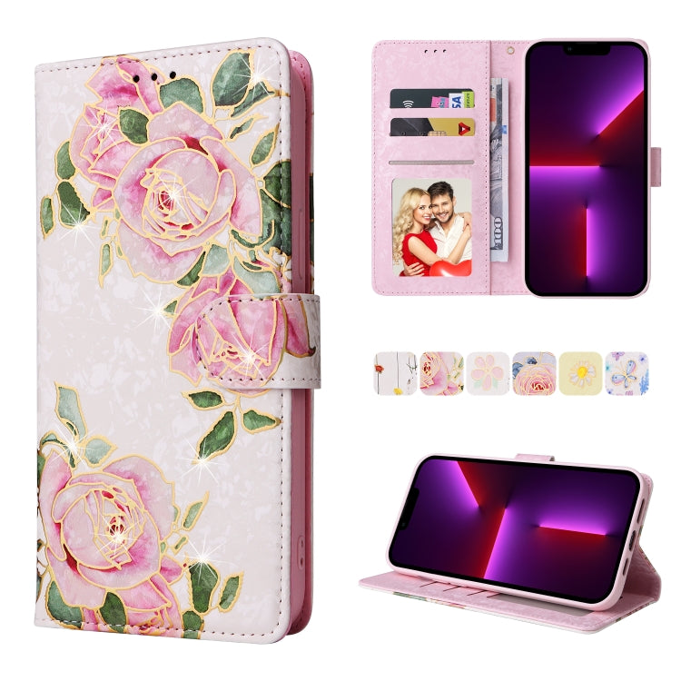 Custodia in pelle RFID con pittura abbronzante, For iPhone 13 mini, For iPhone 13, For iPhone 13 Pro, For iPhone 13 Pro Max