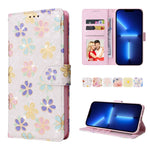Custodia in pelle RFID con pittura abbronzante, For iPhone 13 mini, For iPhone 13, For iPhone 13 Pro, For iPhone 13 Pro Max