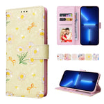 Custodia in pelle RFID con pittura abbronzante, For iPhone 13 mini, For iPhone 13, For iPhone 13 Pro, For iPhone 13 Pro Max