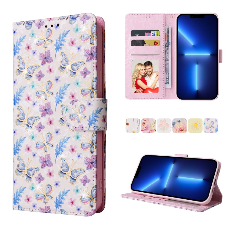 Custodia in pelle RFID con pittura abbronzante, For iPhone 13 mini, For iPhone 13, For iPhone 13 Pro, For iPhone 13 Pro Max