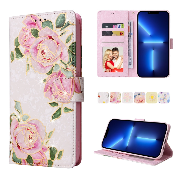 Custodia in pelle RFID con pittura abbronzante, For iPhone 13 mini, For iPhone 13, For iPhone 13 Pro, For iPhone 13 Pro Max