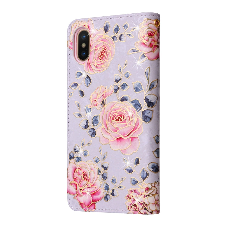 Custodia in pelle RFID con pittura abbronzante, For iPhone X / XS, For iPhone 7 Plus / 8 Plus, For iPhone SE 2022 / SE 2020 / 7 / 8