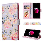 Custodia in pelle RFID con pittura abbronzante, For iPhone X / XS, For iPhone 7 Plus / 8 Plus, For iPhone SE 2022 / SE 2020 / 7 / 8