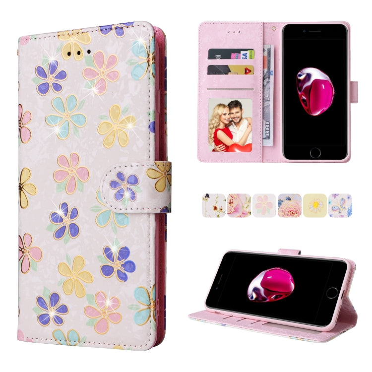 Custodia in pelle RFID con pittura abbronzante, For iPhone X / XS, For iPhone 7 Plus / 8 Plus, For iPhone SE 2022 / SE 2020 / 7 / 8