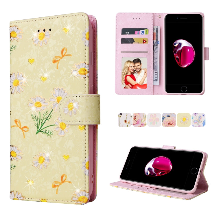 Custodia in pelle RFID con pittura abbronzante, For iPhone X / XS, For iPhone 7 Plus / 8 Plus, For iPhone SE 2022 / SE 2020 / 7 / 8
