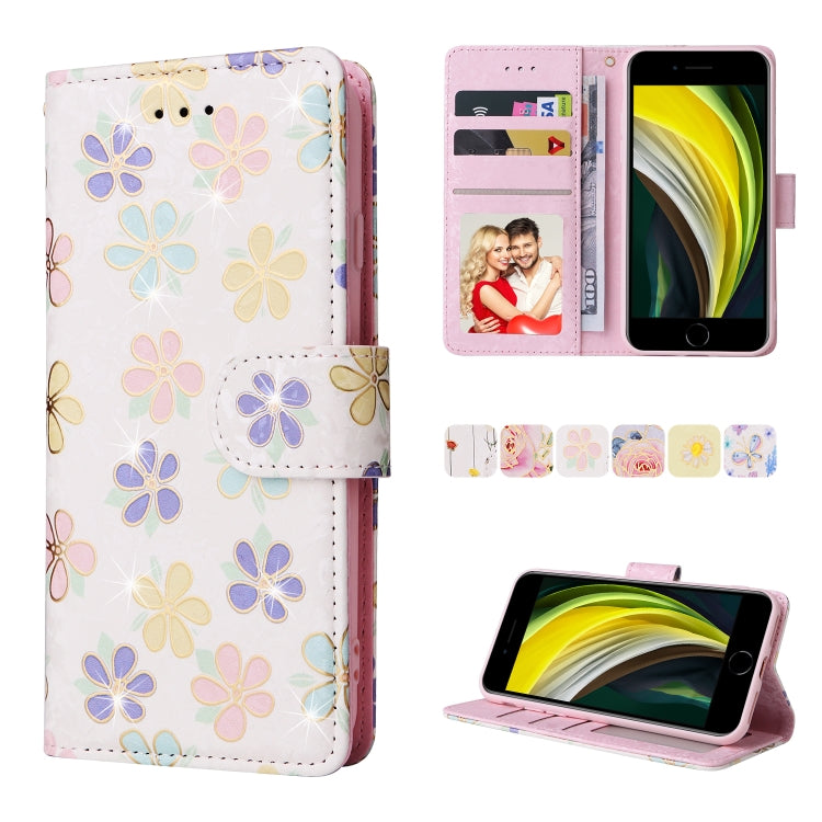 Custodia in pelle RFID con pittura abbronzante, For iPhone X / XS, For iPhone 7 Plus / 8 Plus, For iPhone SE 2022 / SE 2020 / 7 / 8