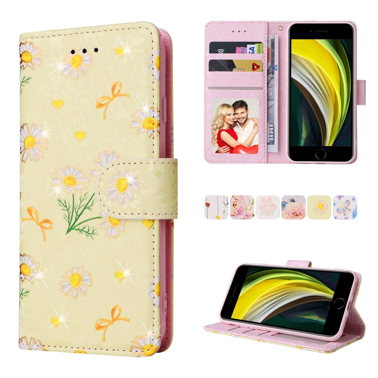 Custodia in pelle RFID con pittura abbronzante, For iPhone X / XS, For iPhone 7 Plus / 8 Plus, For iPhone SE 2022 / SE 2020 / 7 / 8