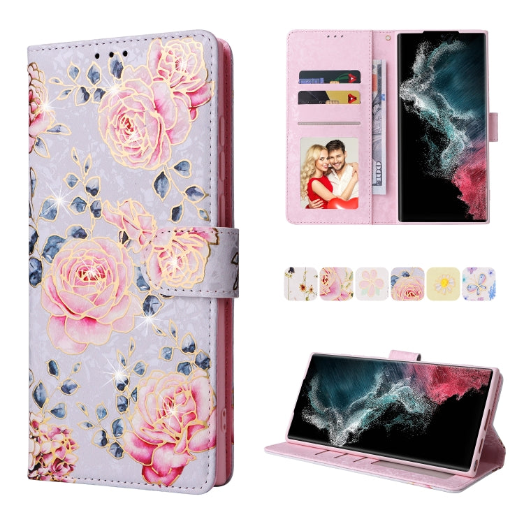Custodia in pelle RFID con pittura abbronzante, For Samsung Galaxy S22 Ultra, For Samsung Galaxy S22 Plus, For Samsung Galaxy S22, For Samsung Galaxy S21 Ultra