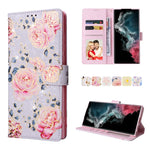 Custodia in pelle RFID con pittura abbronzante, For Samsung Galaxy S22 Ultra, For Samsung Galaxy S22 Plus, For Samsung Galaxy S22, For Samsung Galaxy S21 Ultra