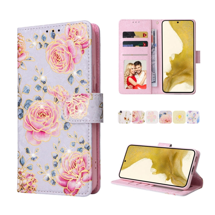 Custodia in pelle RFID con pittura abbronzante, For Samsung Galaxy S22 Ultra, For Samsung Galaxy S22 Plus, For Samsung Galaxy S22, For Samsung Galaxy S21 Ultra