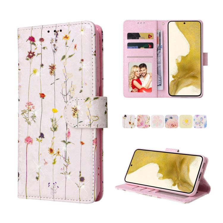 Custodia in pelle RFID con pittura abbronzante, For Samsung Galaxy S22 Ultra, For Samsung Galaxy S22 Plus, For Samsung Galaxy S22, For Samsung Galaxy S21 Ultra