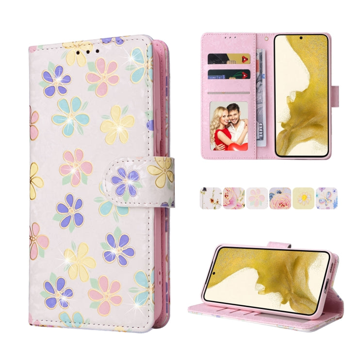 Custodia in pelle RFID con pittura abbronzante, For Samsung Galaxy S22 Ultra, For Samsung Galaxy S22 Plus, For Samsung Galaxy S22, For Samsung Galaxy S21 Ultra
