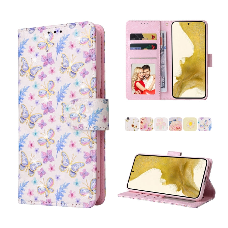 Custodia in pelle RFID con pittura abbronzante, For Samsung Galaxy S22 Ultra, For Samsung Galaxy S22 Plus, For Samsung Galaxy S22, For Samsung Galaxy S21 Ultra