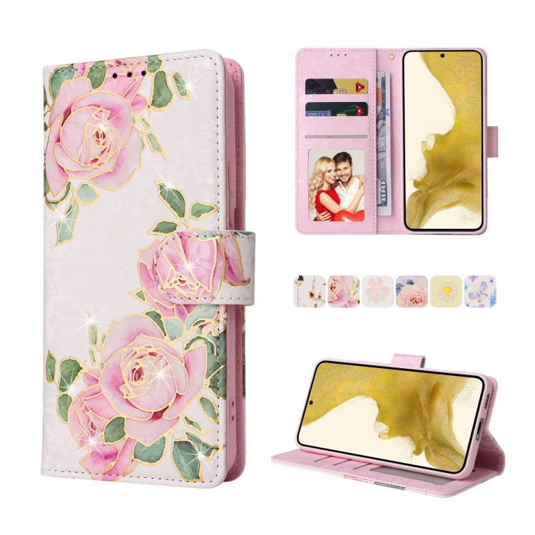 Custodia in pelle RFID con pittura abbronzante, For Samsung Galaxy S22 Ultra, For Samsung Galaxy S22 Plus, For Samsung Galaxy S22, For Samsung Galaxy S21 Ultra