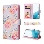 Custodia in pelle RFID con pittura abbronzante, For Samsung Galaxy S22 Ultra, For Samsung Galaxy S22 Plus, For Samsung Galaxy S22, For Samsung Galaxy S21 Ultra