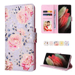 Custodia in pelle RFID con pittura abbronzante, For Samsung Galaxy S22 Ultra, For Samsung Galaxy S22 Plus, For Samsung Galaxy S22, For Samsung Galaxy S21 Ultra