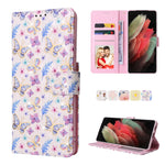 Custodia in pelle RFID con pittura abbronzante, For Samsung Galaxy S22 Ultra, For Samsung Galaxy S22 Plus, For Samsung Galaxy S22, For Samsung Galaxy S21 Ultra