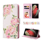 Custodia in pelle RFID con pittura abbronzante, For Samsung Galaxy S22 Ultra, For Samsung Galaxy S22 Plus, For Samsung Galaxy S22, For Samsung Galaxy S21 Ultra