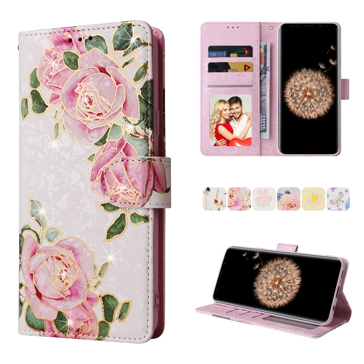 Custodia in pelle RFID con pittura abbronzante, For Samsung Galaxy S10, For Samsung Galaxy S9 Plus, For Samsung Galaxy S9, For Samsung Galaxy S8