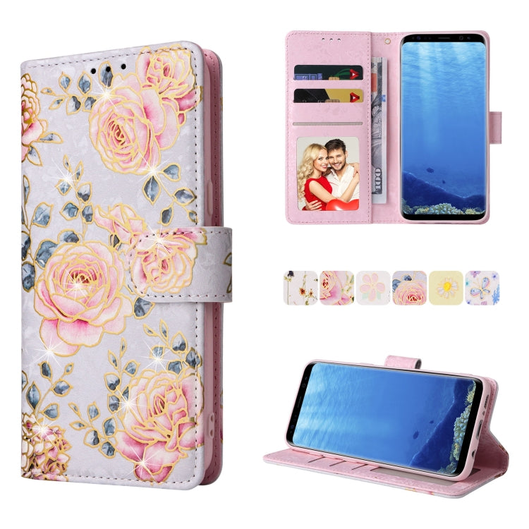 Custodia in pelle RFID con pittura abbronzante, For Samsung Galaxy S10, For Samsung Galaxy S9 Plus, For Samsung Galaxy S9, For Samsung Galaxy S8