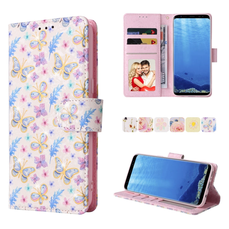 Custodia in pelle RFID con pittura abbronzante, For Samsung Galaxy S10, For Samsung Galaxy S9 Plus, For Samsung Galaxy S9, For Samsung Galaxy S8