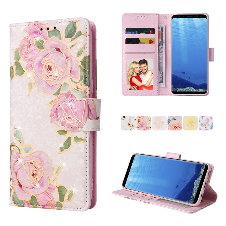 Custodia in pelle RFID con pittura abbronzante, For Samsung Galaxy S10, For Samsung Galaxy S9 Plus, For Samsung Galaxy S9, For Samsung Galaxy S8