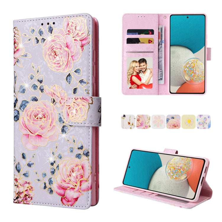 Custodia in pelle RFID con pittura abbronzante, For Samsung Galaxy A53 5G, For Samsung Galaxy A52 5G, For Samsung Galaxy A51, For Samsung Galaxy A33 5G