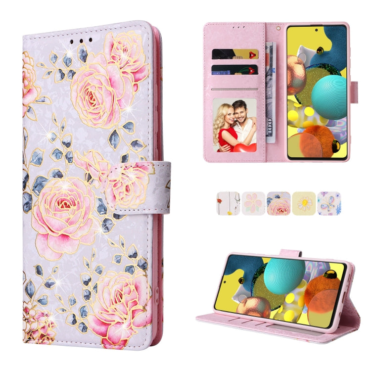 Custodia in pelle RFID con pittura abbronzante, For Samsung Galaxy A53 5G, For Samsung Galaxy A52 5G, For Samsung Galaxy A51, For Samsung Galaxy A33 5G
