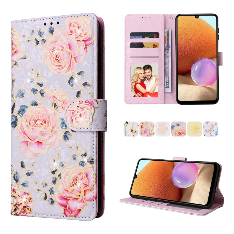 Custodia in pelle RFID con pittura abbronzante, For Samsung Galaxy A32 5G, For Samsung Galaxy A32 4G, For Samsung Galaxy A23 4G, For Samsung Galaxy A22 5G