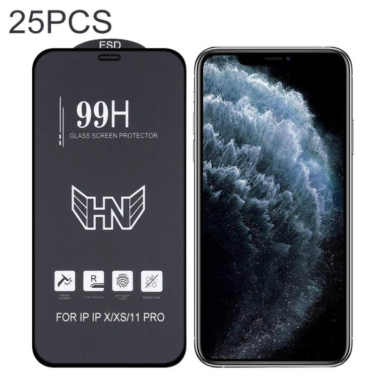 Pellicola in vetro temperato a schermo intero ad arco grande in alluminio da 25 pezzi, For iPhone 8 / 7 (25 PCS), For iPhone SE 2022 / SE 2020 (25pcs), For iPhone 11 Pro / XS / X (25 PCS), For iPhone 11 / XR (25 PCS)                                    ...