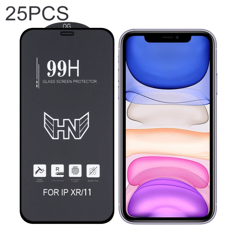 Pellicola in vetro temperato a schermo intero ad arco grande in alluminio da 25 pezzi, For iPhone 8 / 7 (25 PCS), For iPhone SE 2022 / SE 2020 (25pcs), For iPhone 11 Pro / XS / X (25 PCS), For iPhone 11 / XR (25 PCS)                                    ...