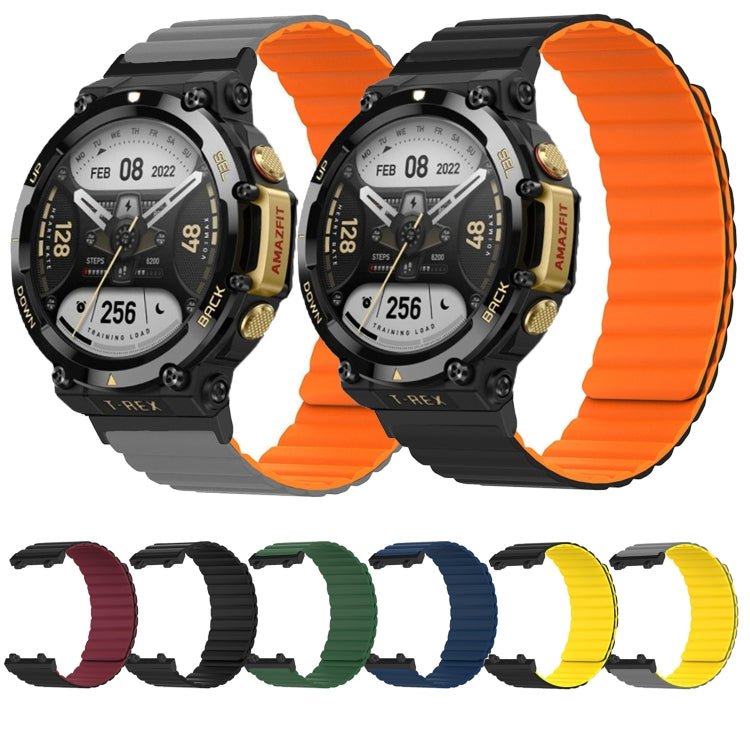 Cinturino magnetico bicolore in silicone, For Amazfit T-Rex 2