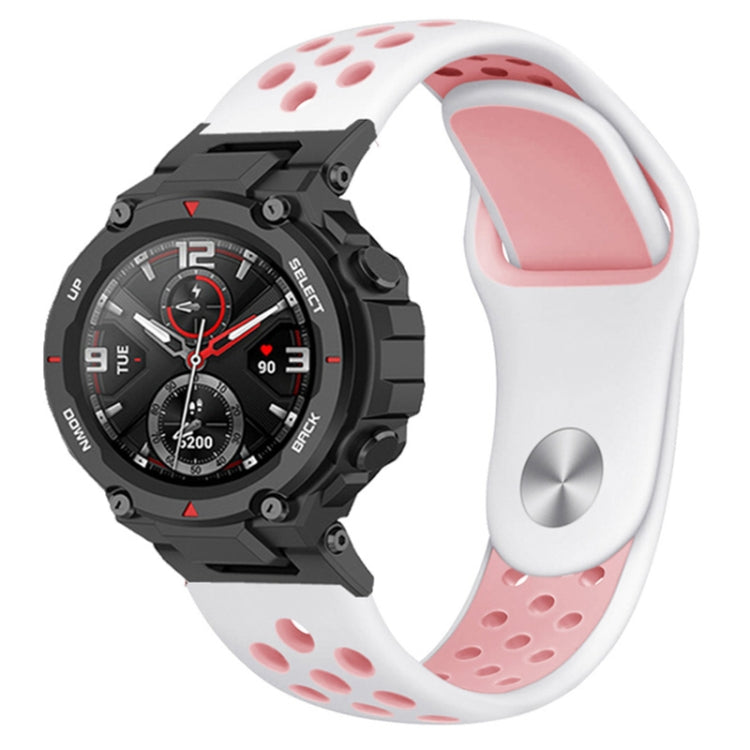 Cinturino in silicone con fibbia inversa con fori bicolore, For Amazfit T-Rex 2