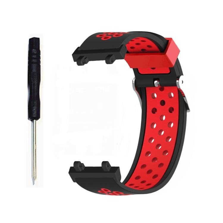 Cinturino in silicone bicolore con fori a 3 file, For Amazfit T-Rex 2