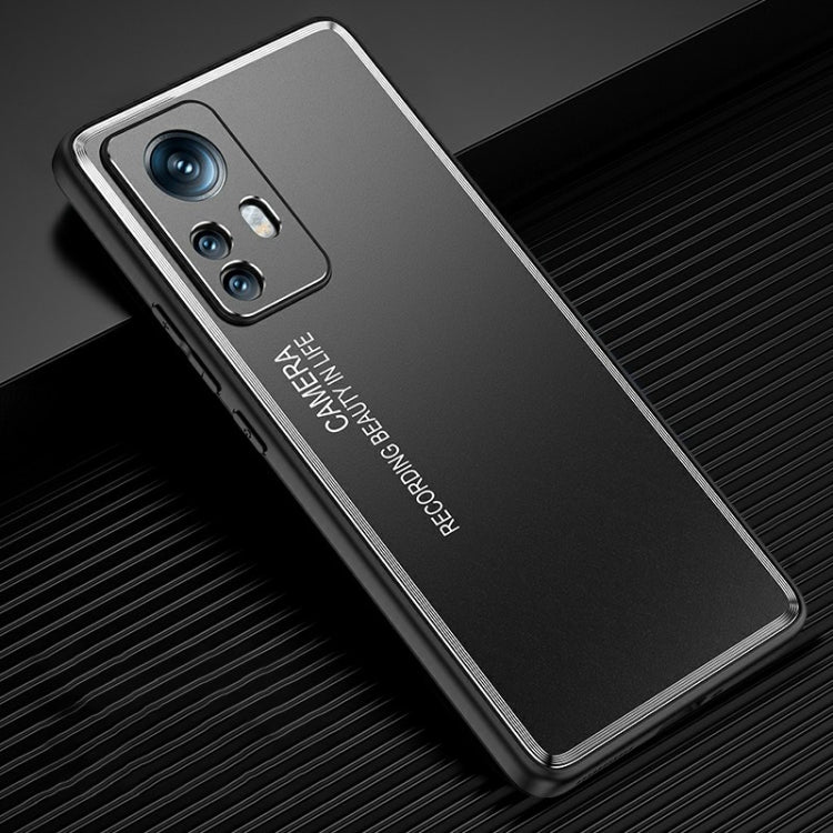 Custodia per telefono in metallo satinato serie Light and Shadow, For Xiaomi 12/12S/12X, For Xiaomi 12 Pro/12S Pro, For Xiaomi 12S Ultra