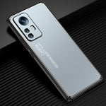 Custodia per telefono in metallo satinato serie Light and Shadow, For Xiaomi 12/12S/12X, For Xiaomi 12 Pro/12S Pro, For Xiaomi 12S Ultra