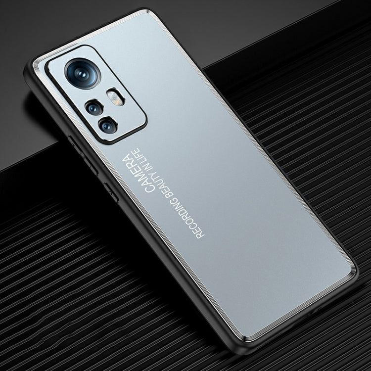 Custodia per telefono in metallo satinato serie Light and Shadow, For Xiaomi 12/12S/12X, For Xiaomi 12 Pro/12S Pro, For Xiaomi 12S Ultra