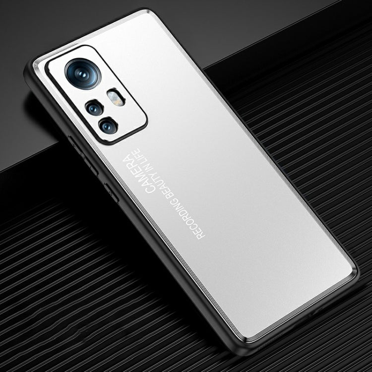 Custodia per telefono in metallo satinato serie Light and Shadow, For Xiaomi 12/12S/12X, For Xiaomi 12 Pro/12S Pro, For Xiaomi 12S Ultra