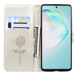 Custodia portafoglio in pelle PU rosa per Galaxy S20