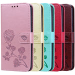 Custodia portafoglio in pelle PU rosa per Galaxy S20