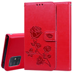 Custodia portafoglio in pelle PU rosa per Galaxy S20