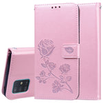 Custodia portafoglio in pelle PU rosa per Galaxy S20