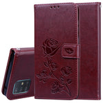 Custodia portafoglio in pelle PU rosa per Galaxy S20