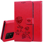 Custodia portafoglio in pelle PU rosa per Galaxy S20