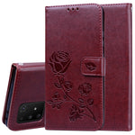 Custodia portafoglio in pelle PU rosa per Galaxy S20