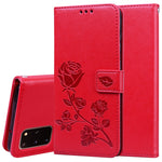 Custodia portafoglio in pelle PU rosa per Galaxy S20