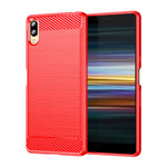 Custodia per telefono TPU in fibra di carbonio con trama spazzolata, For Sony Xperia L3, For Sony Xperia XZ1, For Sony Xperia 8/8 Lite, For Sony Xperia Ace II, For Sony Xperia 5 III, For Sony Xperia Pro-I