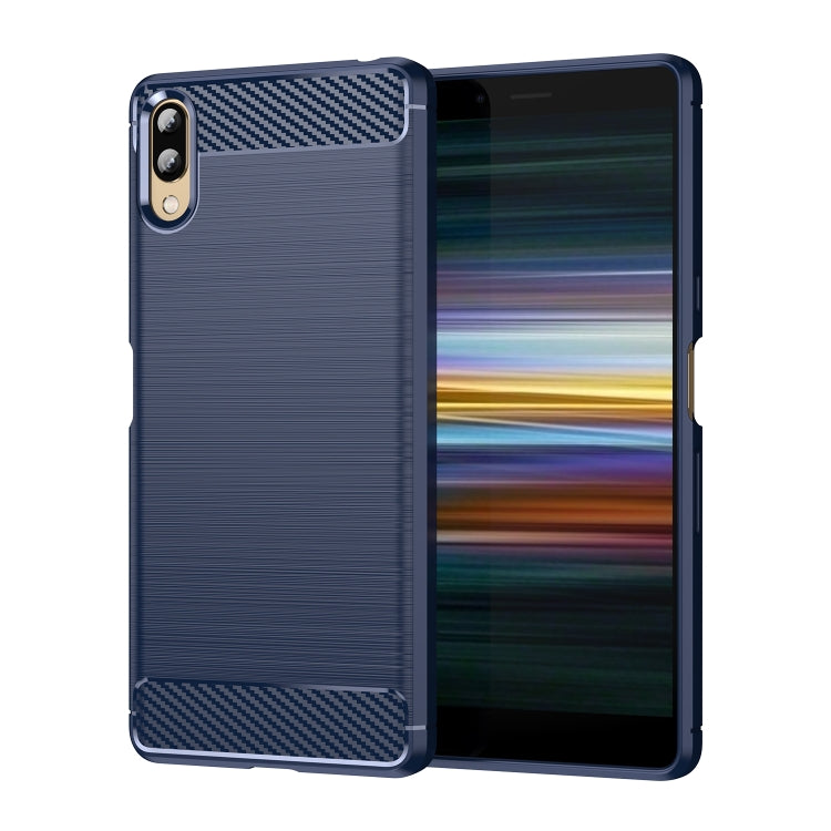 Custodia per telefono TPU in fibra di carbonio con trama spazzolata, For Sony Xperia L3, For Sony Xperia XZ1, For Sony Xperia 8/8 Lite, For Sony Xperia Ace II, For Sony Xperia 5 III, For Sony Xperia Pro-I
